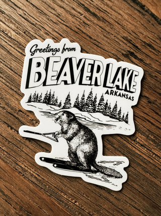 Greetings from Beaver Lake Die Cut Sticker