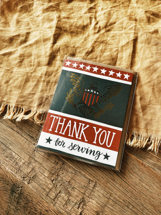 Thank You For Serving Card
