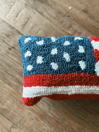 American Flag Throw Pillow