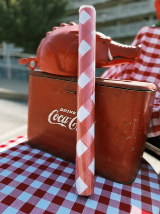 Watercolor Red Buffalo Check Table Runner