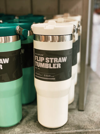 Stanley: Ice Flow Flip Straw 30 oz Tumbler - Cream