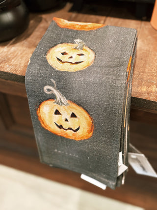 Jack-O-Lantern Tea Towel
