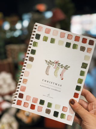 Christmas watercolor workbook