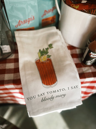 You Say Tomato I Say Bloody Mary Tea Towel