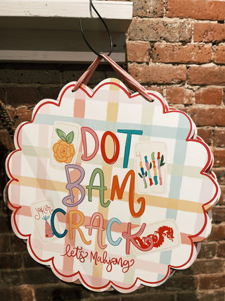 Dot Bam Crack Mahjong Doorhanger