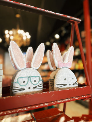 White-Wash Clay and River Rock Bunnies (PICK-UP ONLY)