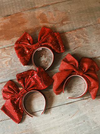 Festive Fabric Bow Headbands