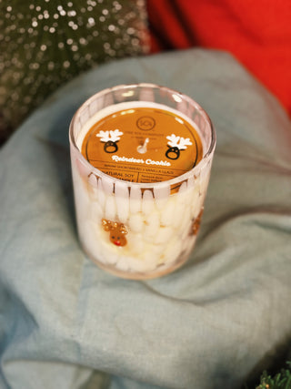 Reindeer Cookie Icon Candle