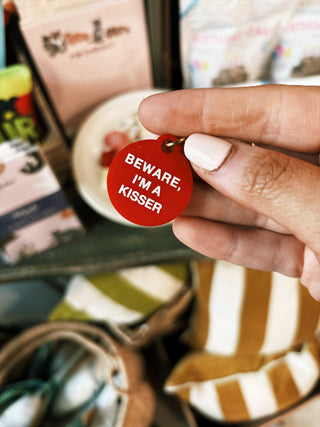 Beware, I'm A Kisser Pet Tag