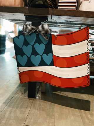 American Flag Door Hanger