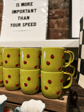 Green Ladybug Mug