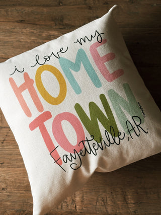 I Love My Hometown -Square Pillow