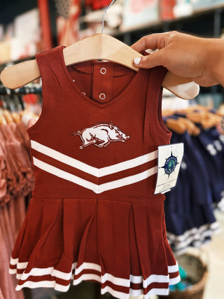Arkansas Razorbacks Infant Cheer Dress Bodysuit
