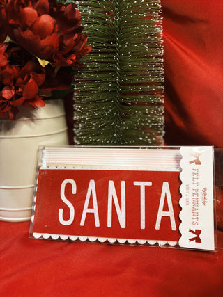 Santa/Merry Felt Pennant Set