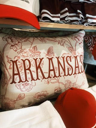 Arkansas Toile Piped Pillow