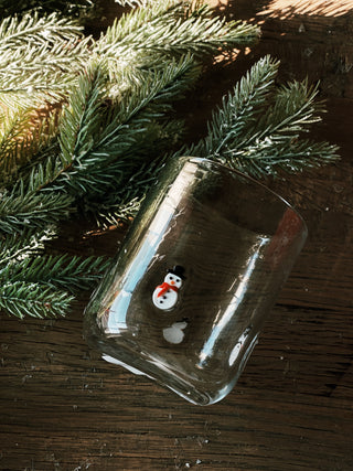 Christmas Icon Round Drinking Glass