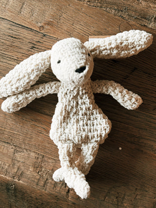 Knit Chenille Bunny- White