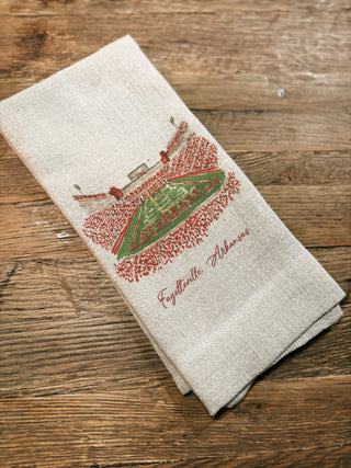 University of Arkansas Football Stadium: Natural Guest Towel