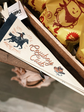 Cowboy Club Felt Pennant: Mini Pennant