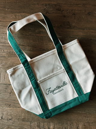 Fayetteville AR Canvas Boat Tote