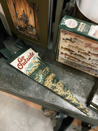 Go Outside Felt Pennant: Mini Pennant