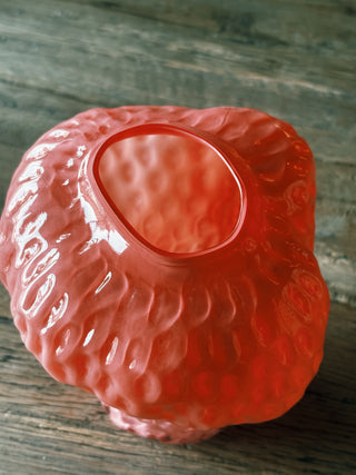 Glass Strawberry Vase