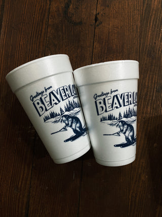 Greetings From Beaver Lake Foam Cups