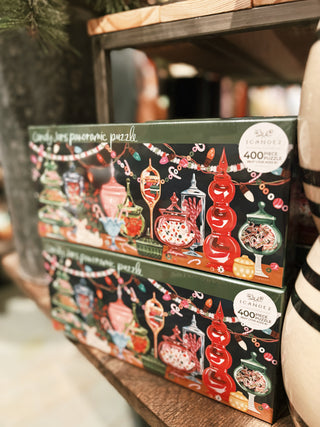 Candy Jars - 400 Piece Panoramic Holiday Jigsaw Puzzle