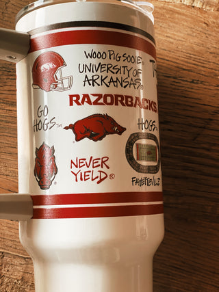 Arkansas 40oz Tumbler w/ Handle