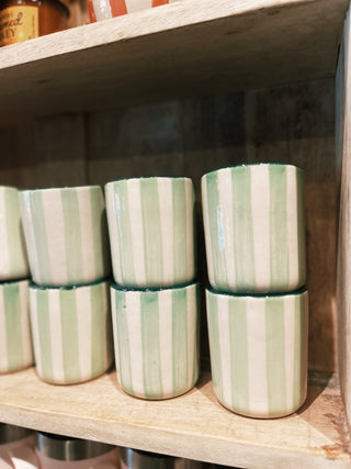 Striped Ceramic Cups