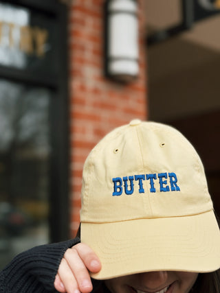 Butter Baseball Cap Dad Hat- Yellow