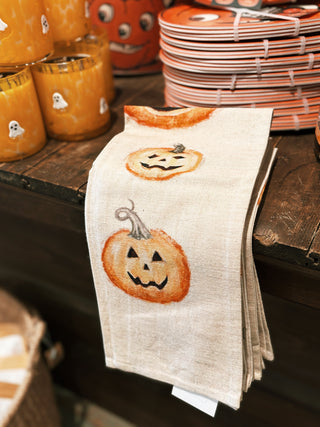 Jack-O-Lantern Tea Towel