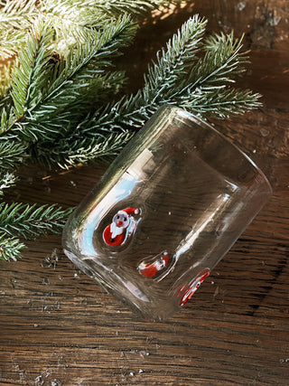 Christmas Icon Round Drinking Glass