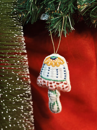 Beaded Mushroom Ornament