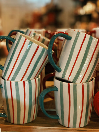 Hand-Painted Stoneware Mug