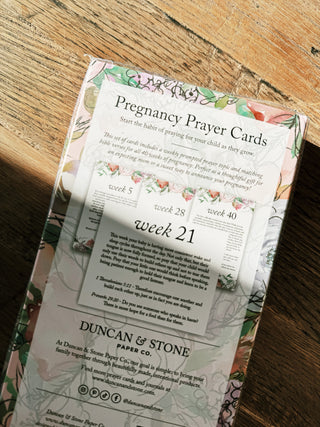 Duncan & Stone: Pregnancy Prayer Cards and Easel