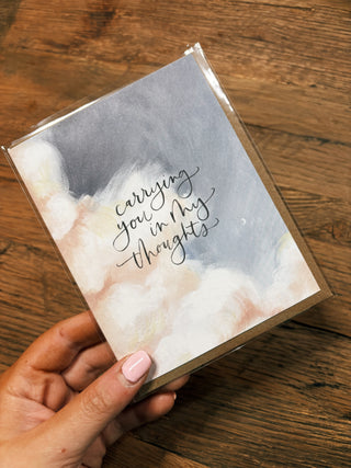In My Thoughts Clouds Sympathy Greeting Card