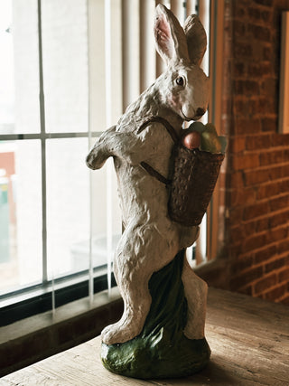 Resin Easter Bunny with Basket of Eggs