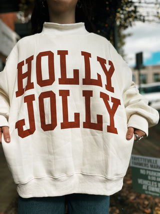 Holly Jolly & Tis The Season Reversible Mock-Neck