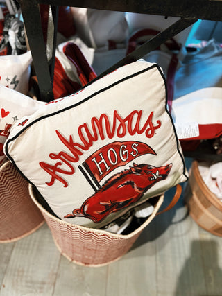 Arkansas Mascot PIllow