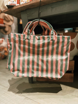 Waterproof Striped Beach Tote