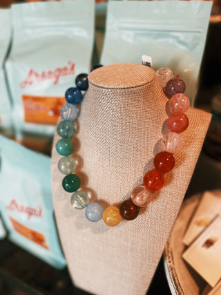 Gumball Beaded Necklace in Rainbow Multi