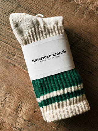 The Mono Stripe Socks: Kelly Green