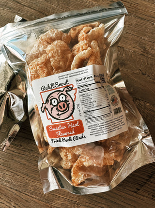 RUBITSNOUT: Fresh Gourmet Fried Pork Rinds Sweeter Heat Flavored