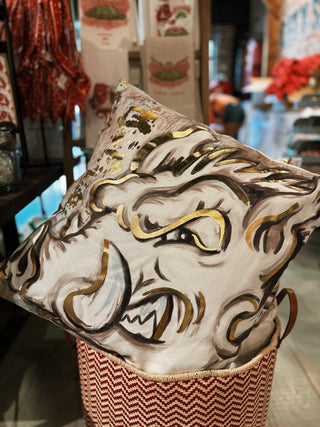 Gold Foil Hog Pillow