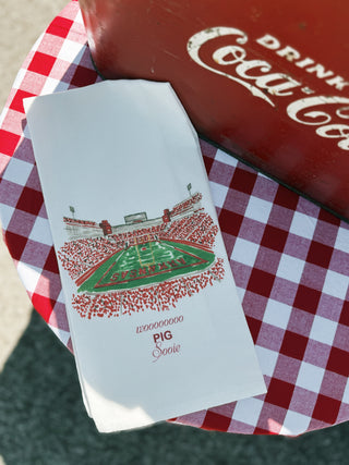 Wooo Pig Sooie Stadium Tea Towel