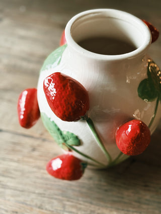 Sprouting Strawberries Vase