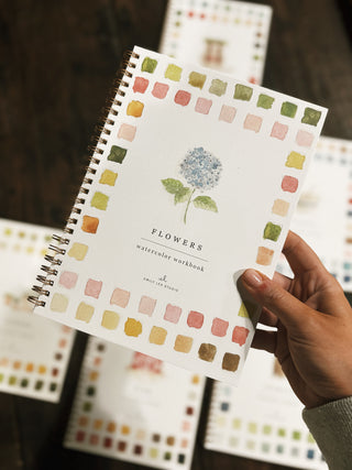 Flowers watercolor workbook
