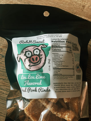 RUBITSNOUT Pork Rinds: Lou Lou Lime