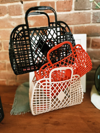 Retro Basket Small Jelly Bag - Black